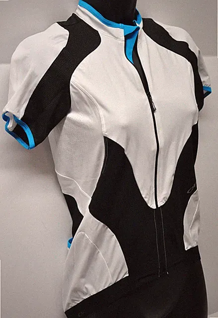 Orbea DAMA Pro Cycling top Jersey XS women New$100 Aqua Black White shirt Mailot